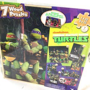 Teenage Mutant Ninja Turtles Box of Seven Puzzles NWT